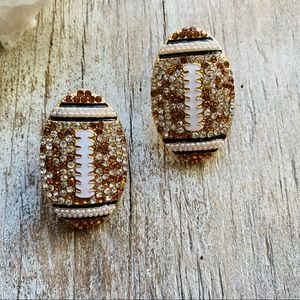BaubleBar Rhinestone Football Earrings